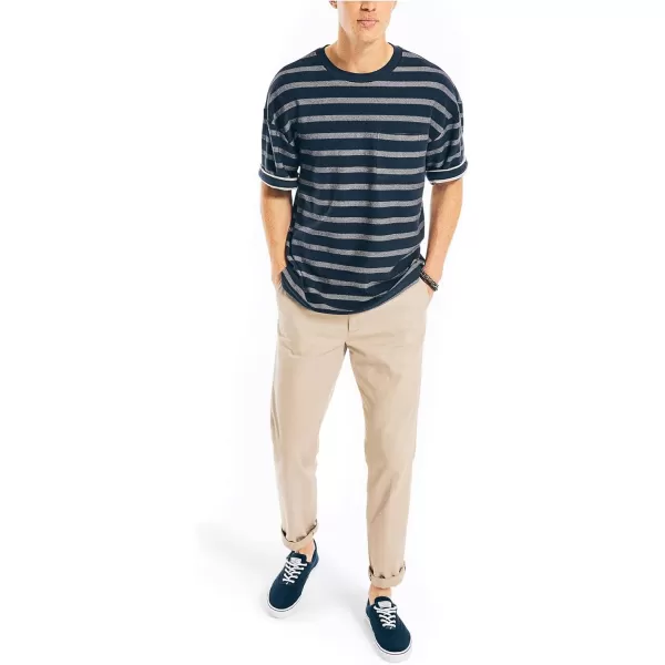 Nautica Mens Striped Pocket TShirtNavy