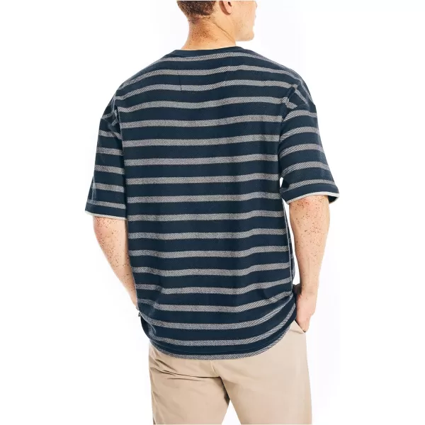 Nautica Mens Striped Pocket TShirtNavy