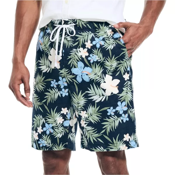Nautica Mens Sustainably Crafted 85 Printed Cabana ShortNavy