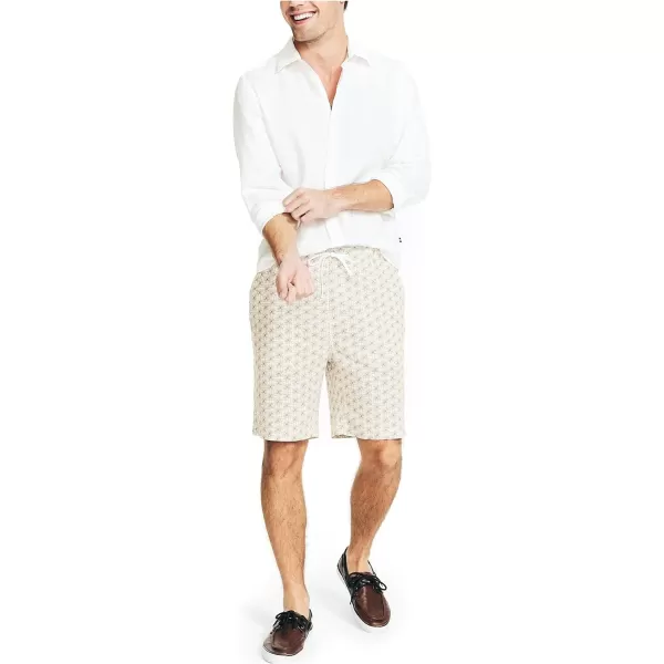 Nautica Mens Sustainably Crafted 85 Printed Cabana ShortSail White