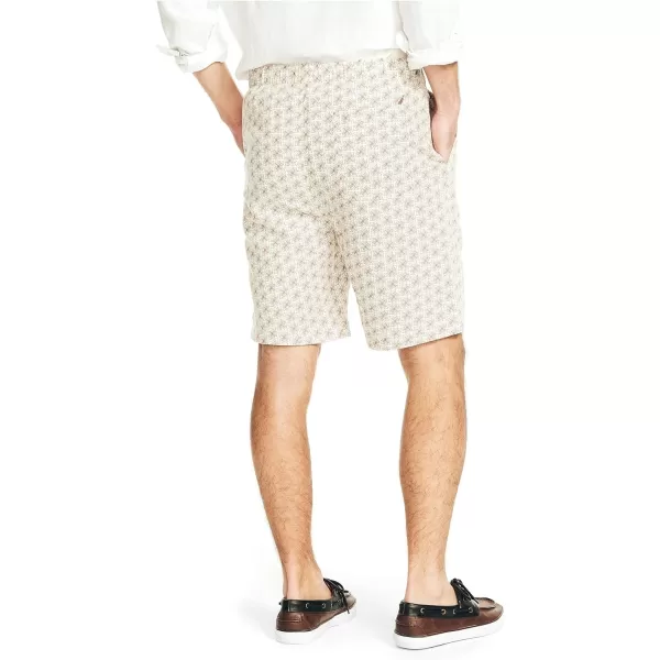 Nautica Mens Sustainably Crafted 85 Printed Cabana ShortSail White