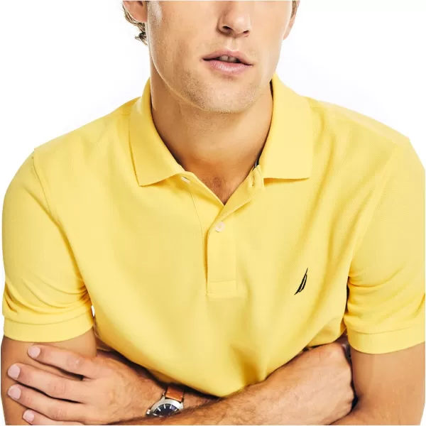 Nautica Mens Sustainably Crafted Classic Fit Deck PoloAspen Gold