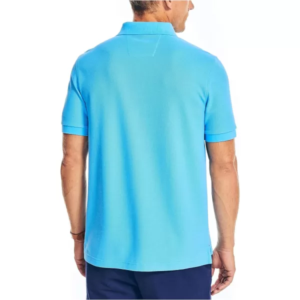 Nautica Mens Sustainably Crafted Classic Fit Deck PoloAzure Blue