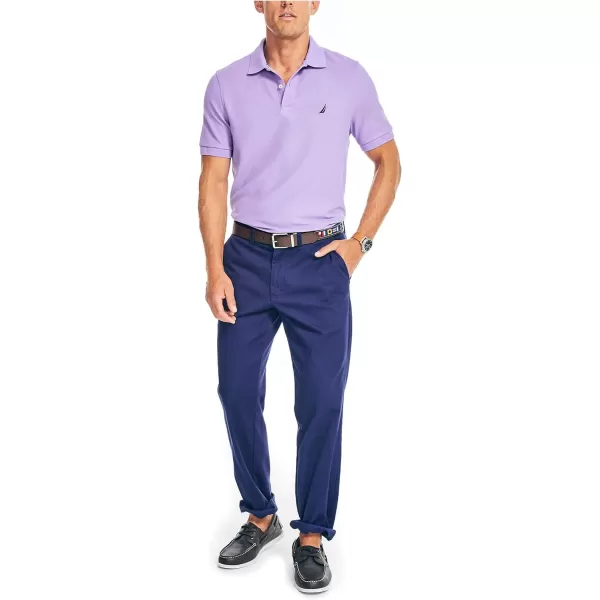Nautica Mens Sustainably Crafted Classic Fit Deck PoloChalk Violet