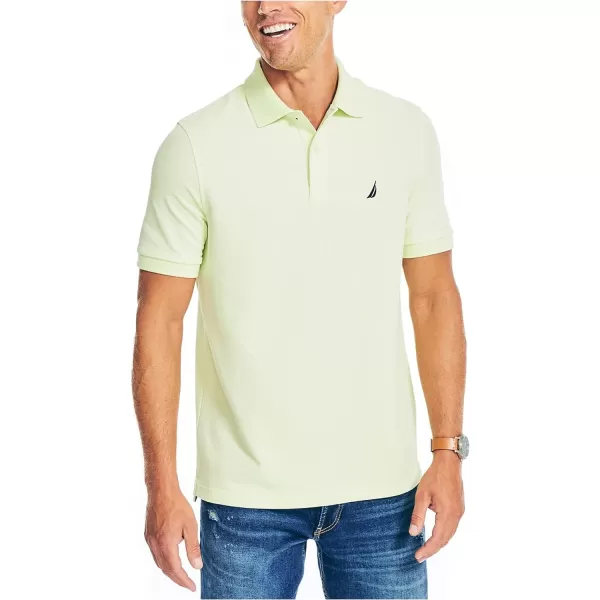 Nautica Mens Sustainably Crafted Classic Fit Deck PoloLime Ice