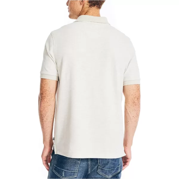 Nautica Mens Sustainably Crafted Classic Fit Deck PoloOatmeal Heather