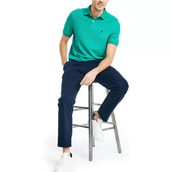 Nautica Mens Sustainably Crafted Classic Fit Deck PoloPepper Green