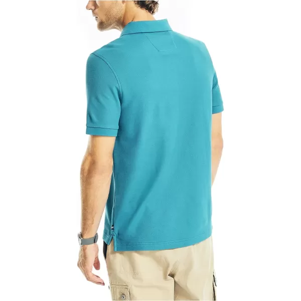 Nautica Mens Sustainably Crafted Classic Fit Deck PoloRich Teal