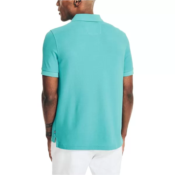 Nautica Mens Sustainably Crafted Classic Fit Performance Deck PoloAqua Lagoon