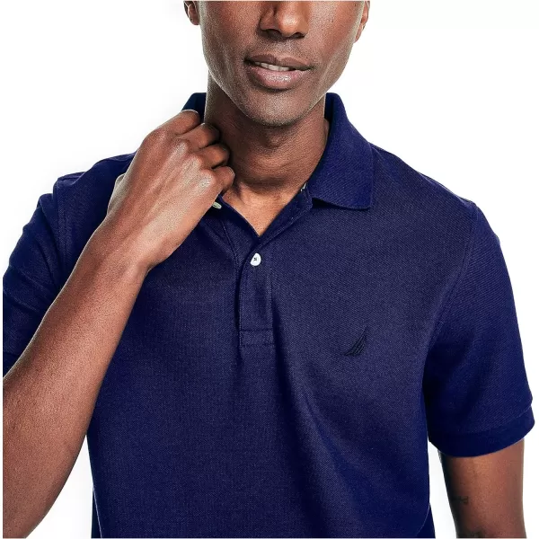 Nautica Mens Sustainably Crafted Classic Fit Performance Deck PoloBlue Depths