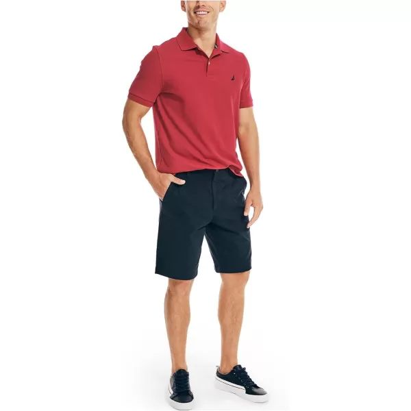 Nautica Mens Sustainably Crafted Classic Fit Performance Deck PoloCerise