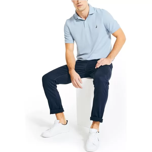 Nautica Mens Sustainably Crafted Classic Fit Performance Deck PoloPetrol