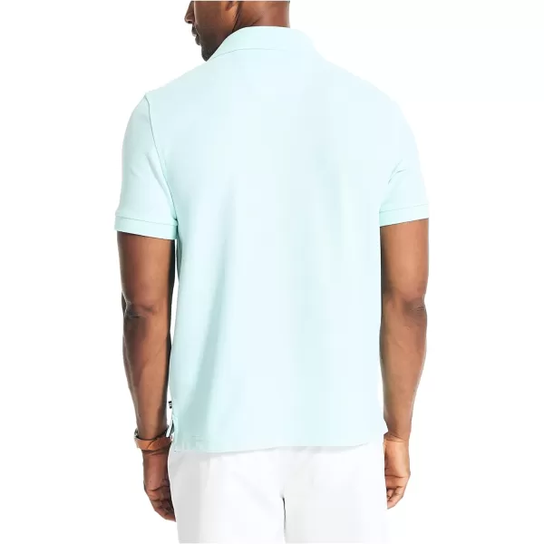 Nautica Mens Sustainably Crafted Classic Fit Performance Deck PoloReel Aqua