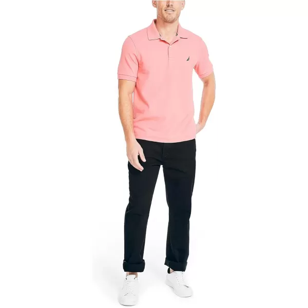 Nautica Mens Sustainably Crafted Classic Fit Performance Deck PoloTea Berry