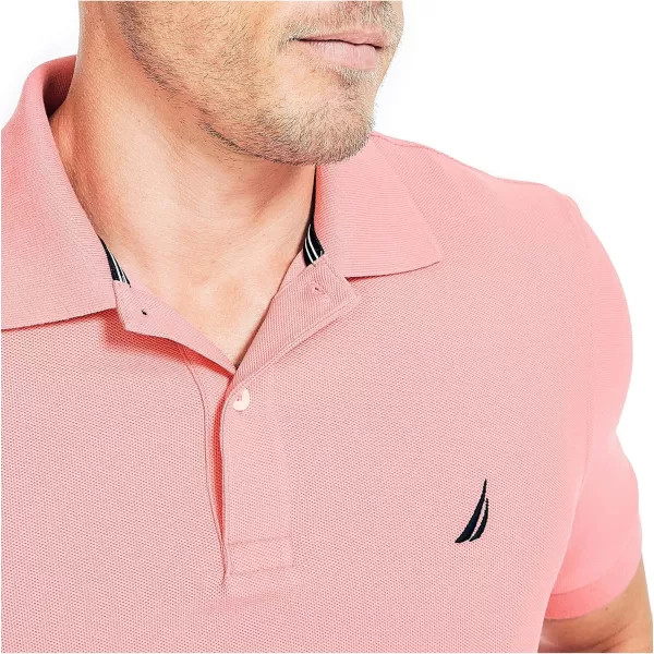 Nautica Mens Sustainably Crafted Classic Fit Performance Deck PoloTea Berry