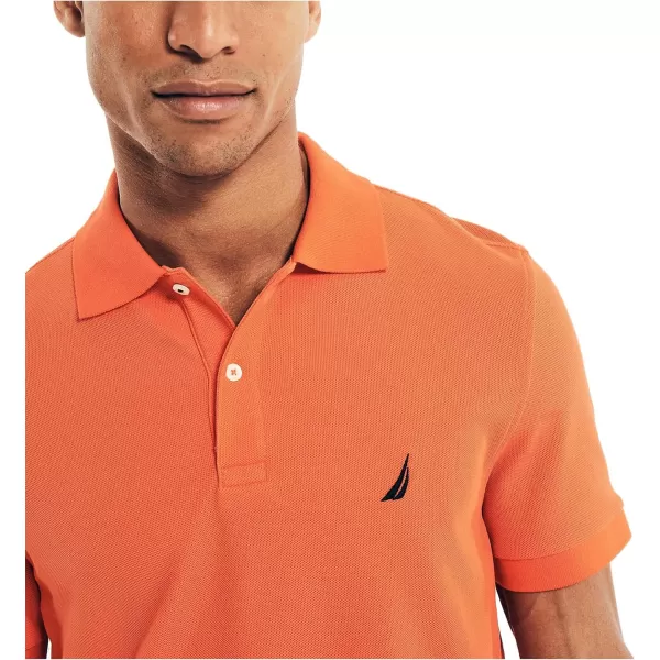 Nautica Mens Sustainably Crafted Classic Fit Performance Deck PoloTropic Orange