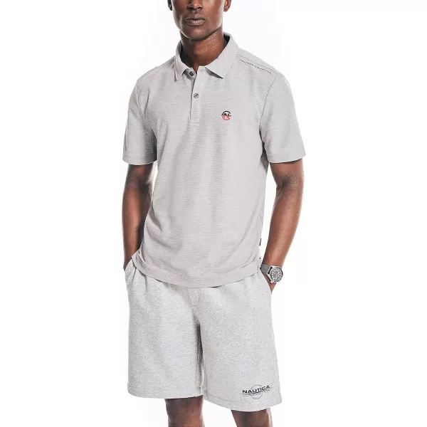 Nautica Mens Sustainably Crafted Classic Fit PoloAnchor Grey Heather