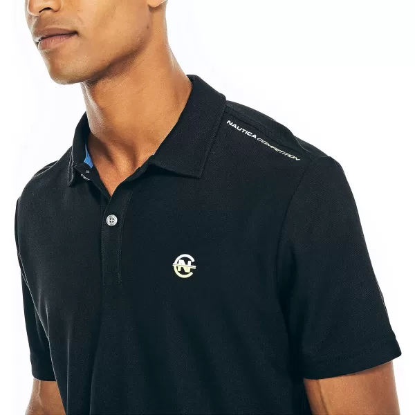 Nautica Mens Sustainably Crafted Classic Fit PoloBlack