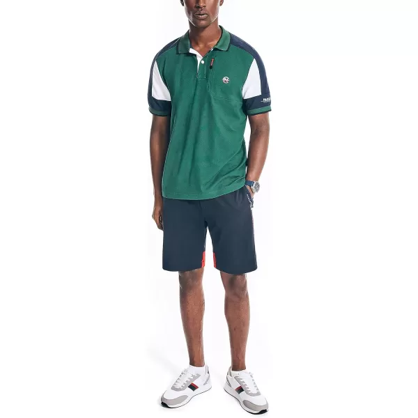 Nautica Mens Sustainably Crafted Classic Fit PoloTidal Green