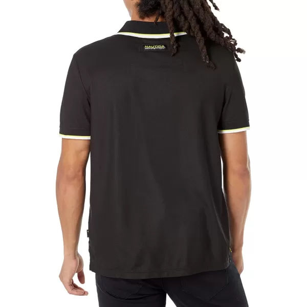 Nautica Mens Sustainably Crafted Classic Fit PoloTrue Black