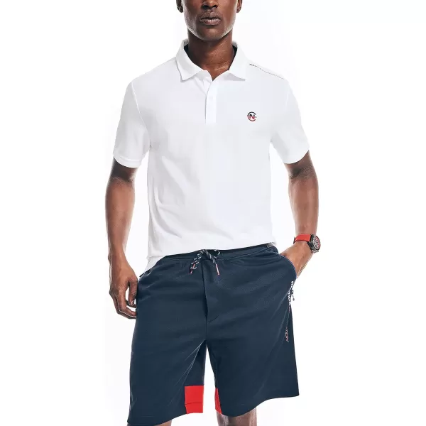 Nautica Mens Sustainably Crafted Classic Fit PoloWhite