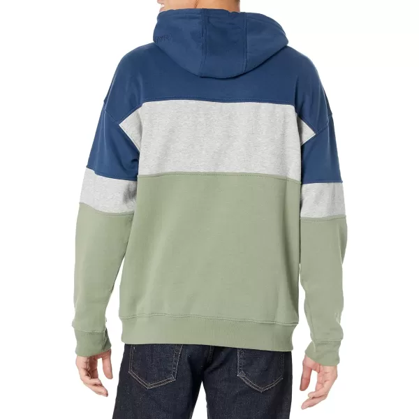 Nautica Mens Sustainably Crafted Colorblock HoodieLapis Blue