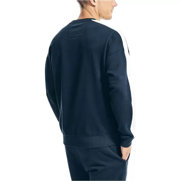 Nautica Mens Sustainably Crafted Colorblock SweatshirtNavy