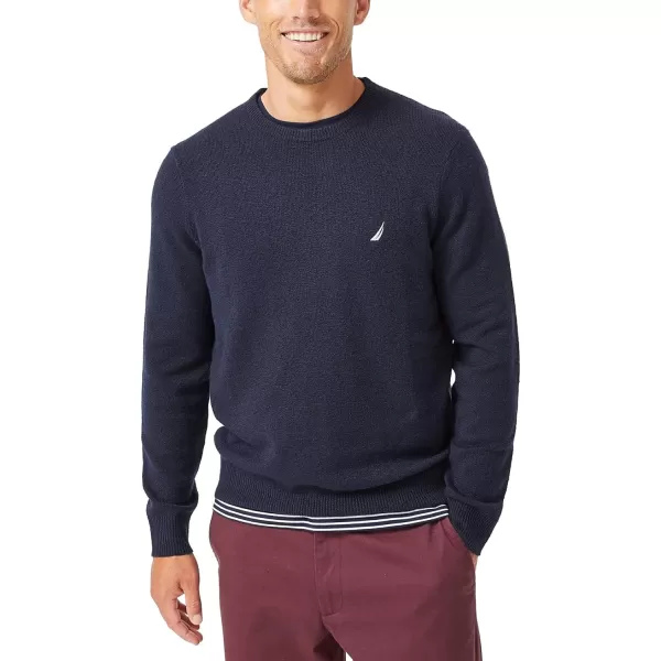 Nautica Mens Sustainably Crafted Crewneck SweaterNavy