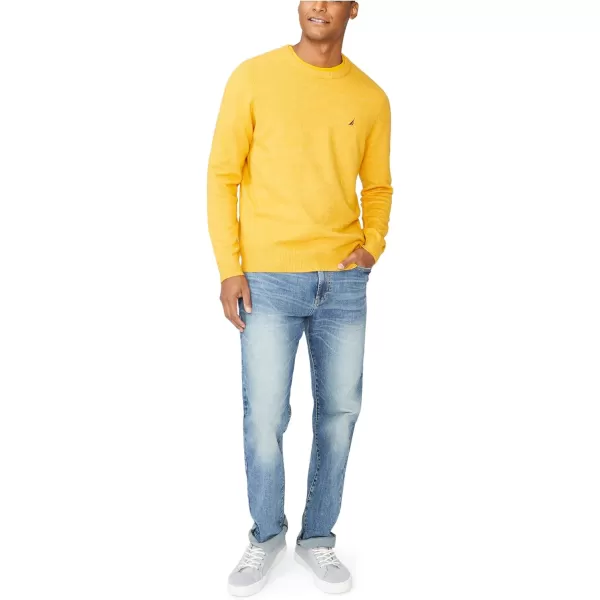 Nautica Mens Sustainably Crafted Crewneck SweaterYellow Gold