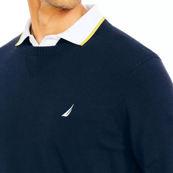 Nautica Mens Sustainably Crafted Crewneck SweatshirtNavtech Collection FallWinter 2024 Navy Seas