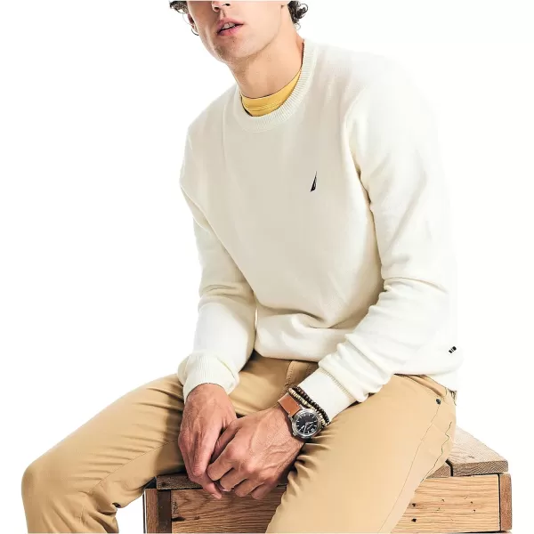 Nautica Mens Sustainably Crafted Crewneck SweatshirtSail Cream