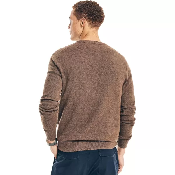 Nautica Mens Sustainably Crafted Crewneck SweatshirtSustainably Crafted FallWinter 2024 Espresso