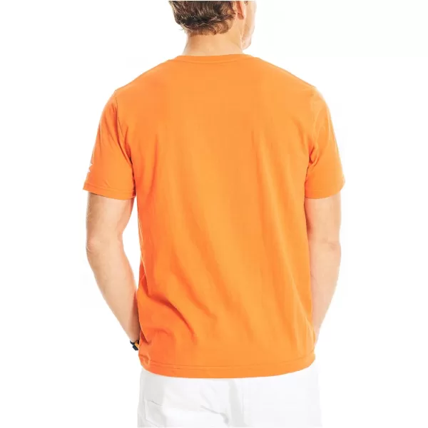 Nautica Mens Sustainably Crafted Graphic TShirtTropic Orange