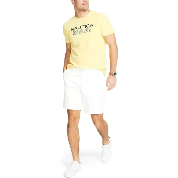 Nautica Mens Sustainably Crafted Logo Graphic TShirtAspen Gold