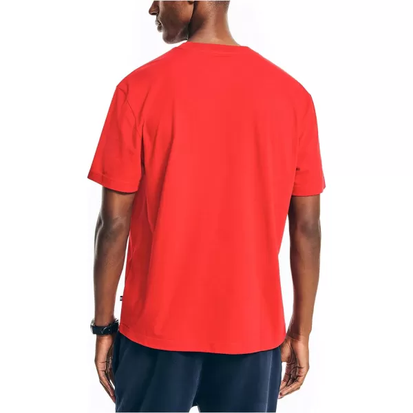 Nautica Mens Sustainably Crafted Logo Graphic TShirtNautica Red