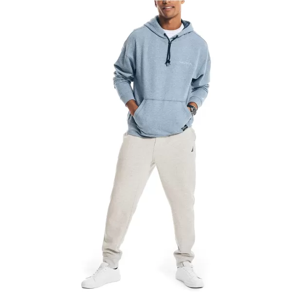 Nautica Mens Sustainably Crafted Logo HoodieDeep Anchor Heather