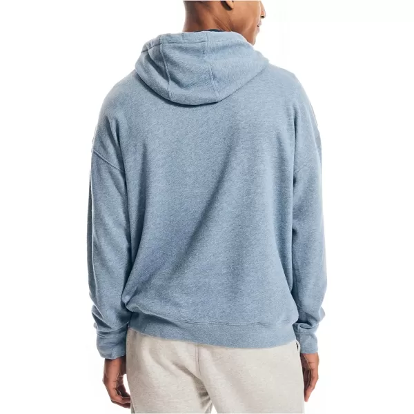 Nautica Mens Sustainably Crafted Logo HoodieDeep Anchor Heather