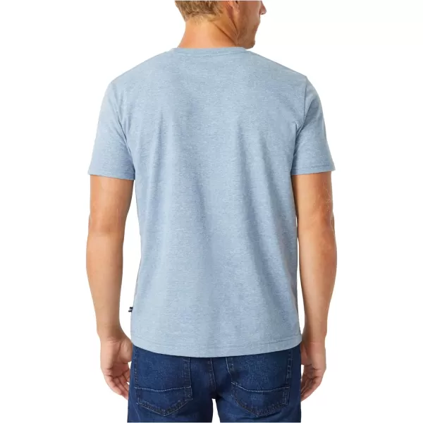 Nautica Mens Sustainably Crafted Logo Signal Flag Graphic TShirtDeep Anchor Heather