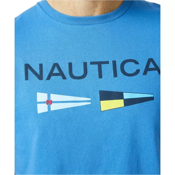 Nautica Mens Sustainably Crafted Logo Signal Flag Graphic TShirtDelft