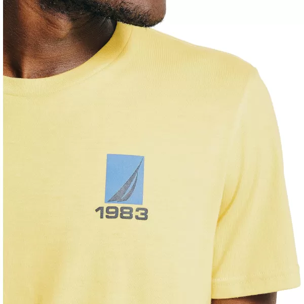 Nautica Mens Sustainably Crafted N83 Graphic TShirtGold Flag