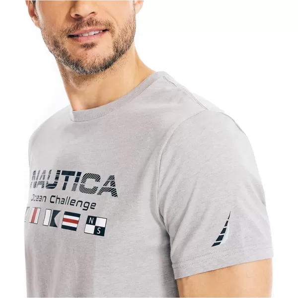 Nautica Mens Sustainably Crafted Ocean Challenge Graphic TShirtGrey Heather