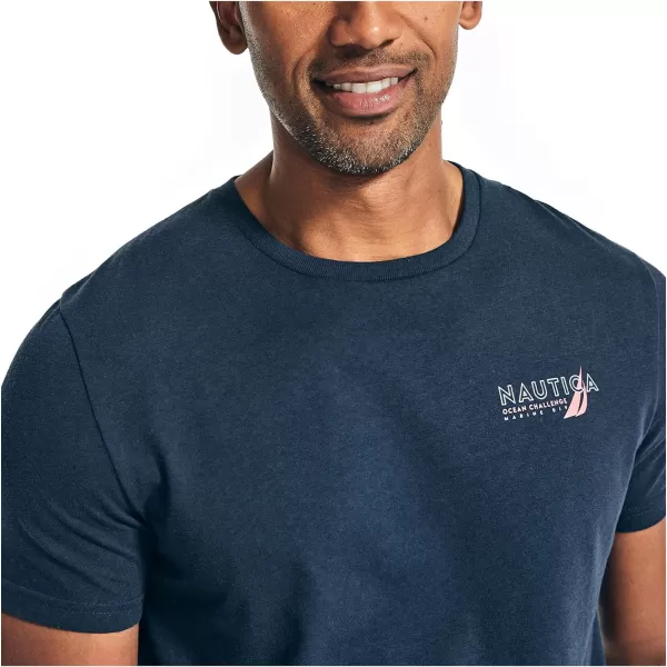 Nautica Mens Sustainably Crafted Ocean Challenge Graphic TShirtNavy