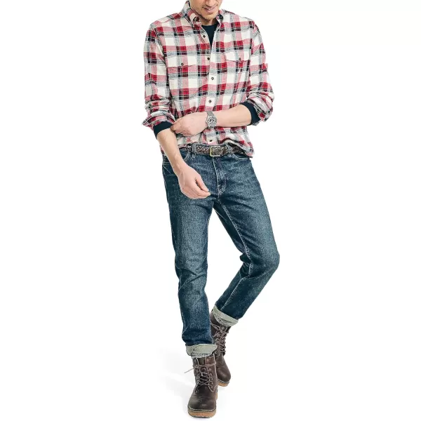 Nautica Mens Sustainably Crafted Plaid Flannel ShirtAlmond