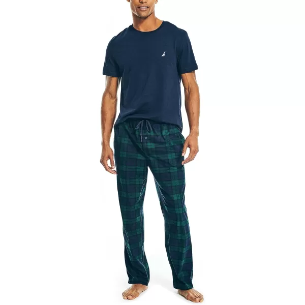 Nautica Mens Sustainably Crafted Plaid Fleece Sleep Pant Emerald Yard SmallNautica Mens Sustainably Crafted Plaid Fleece Sleep Pant Emerald Yard Small