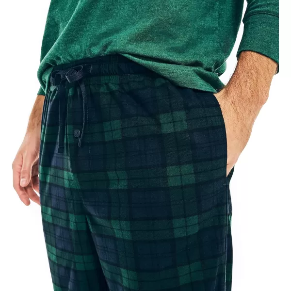 Nautica Mens Sustainably Crafted Plaid Fleece Sleep Pant Emerald Yard SmallNautica Mens Sustainably Crafted Plaid Fleece Sleep Pant Emerald Yard Small