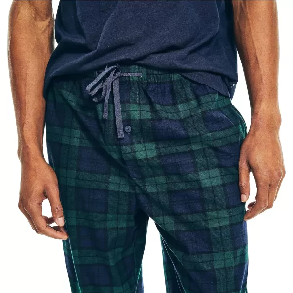 Nautica Mens Sustainably Crafted Plaid Fleece Sleep Pant Emerald Yard SmallNautica Mens Sustainably Crafted Plaid Fleece Sleep Pant Emerald Yard Small