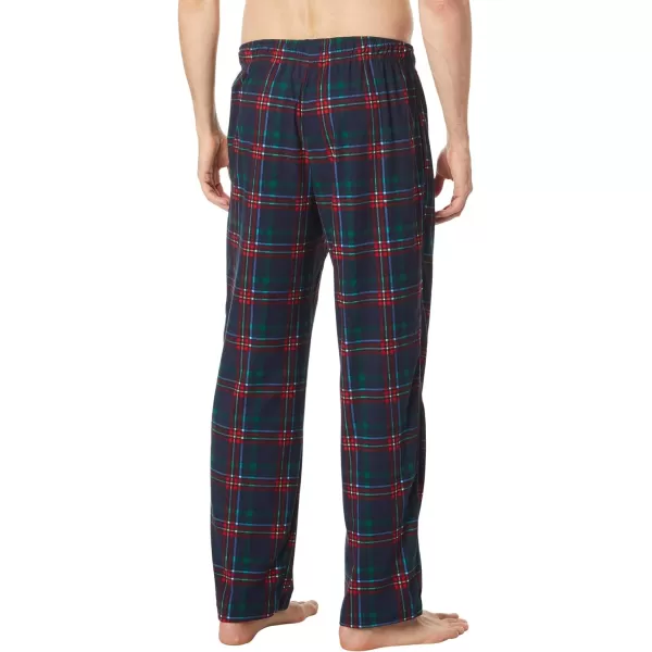 Nautica Mens Sustainably Crafted Plaid Fleece Sleep PantMaritime Navy