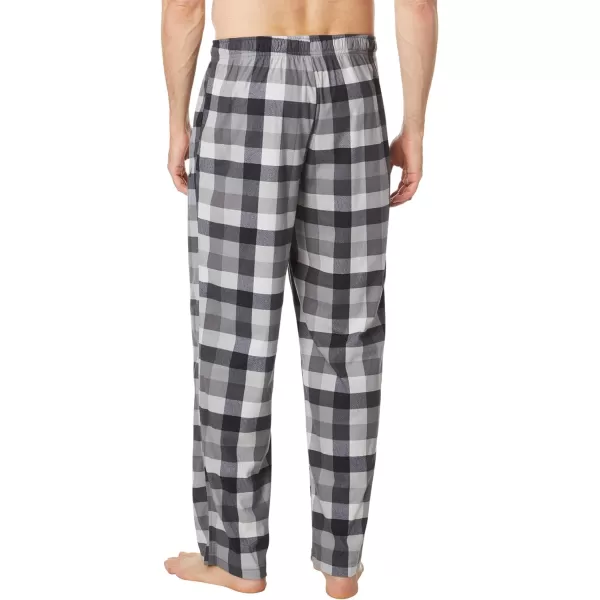 Nautica Mens Sustainably Crafted Plaid Fleece Sleep PantStorm Grey