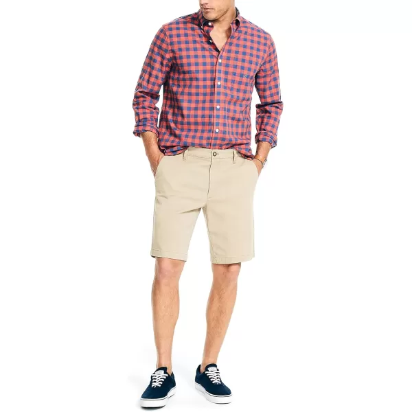 Nautica Mens Sustainably Crafted Plaid ShirtCayenne