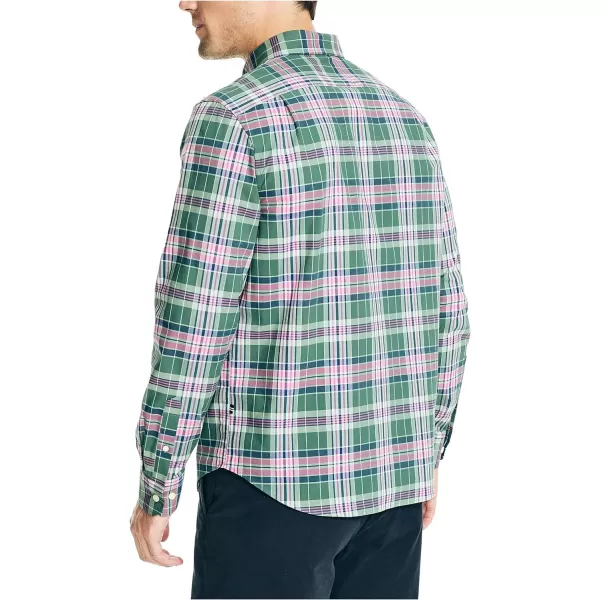 Nautica Mens Sustainably Crafted Plaid ShirtLakeside Green